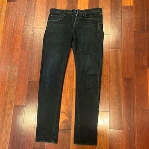 Dark blue jeans